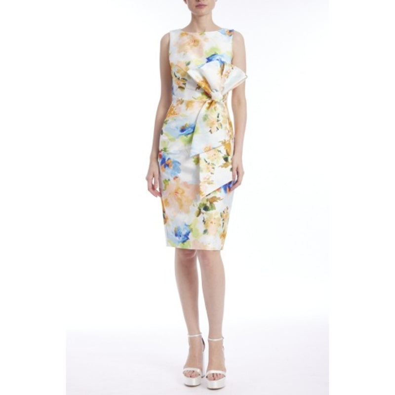 Badgley Mischka - Womens Side Bow Sheath Prnt