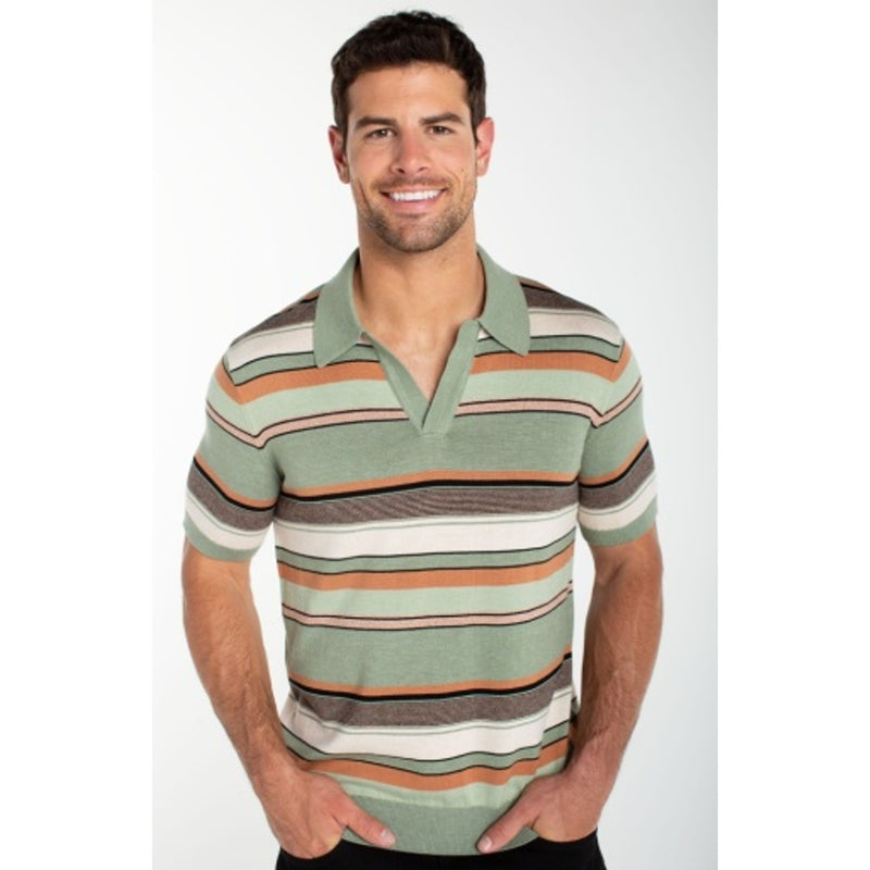 Liverpool Los Angeles - Mens S/S Johnny Collar Sweater Knit