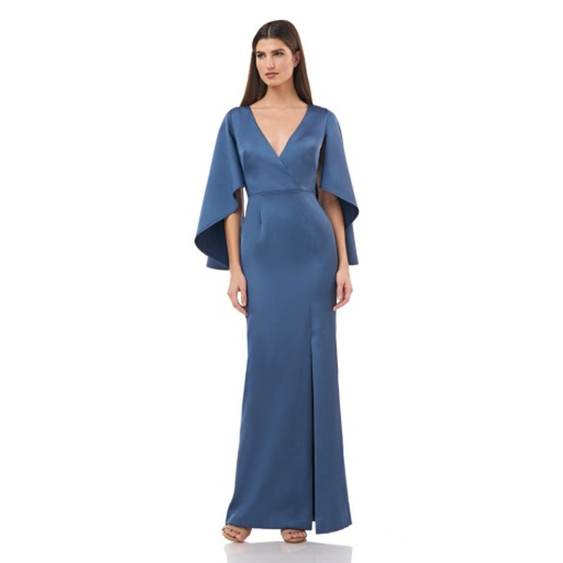 JS Collections - Womens Winged Sleeve Mermaid Gown