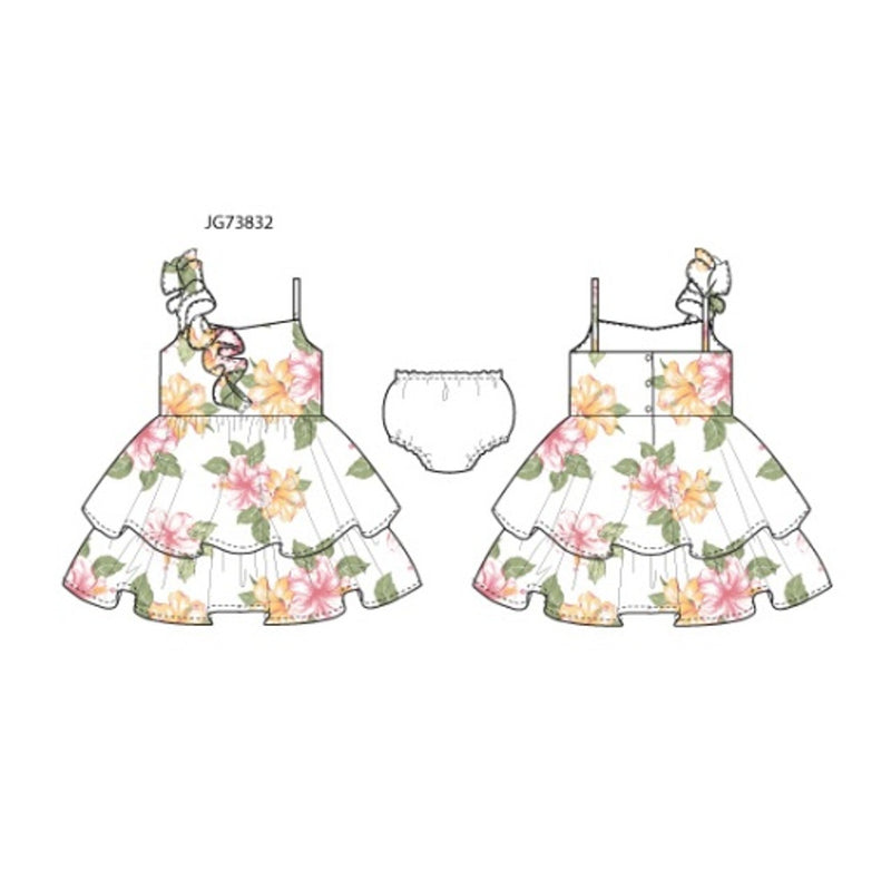 Janie and Jack - Girls with Wht Flrl Dress Sm1