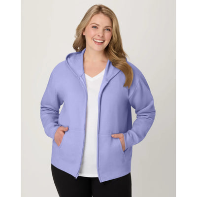 Hanes - Womens Just My Size Ecosmart Women's Full-Zip Fleece Hoodie (Plus Size)