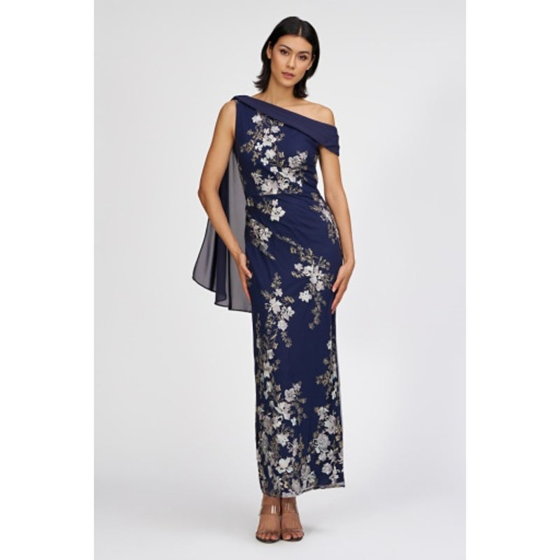 JS Collections - Womens Elisa Scarf Ankle Gown