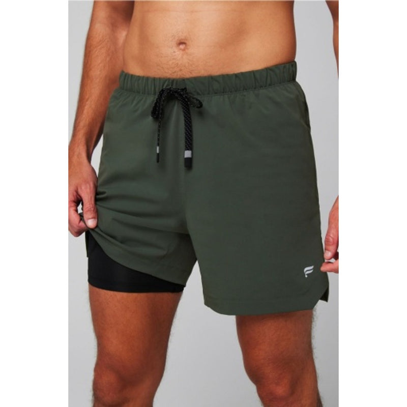 Fabletics - Mens the 5" One Short (Lined) - Pine Shadow