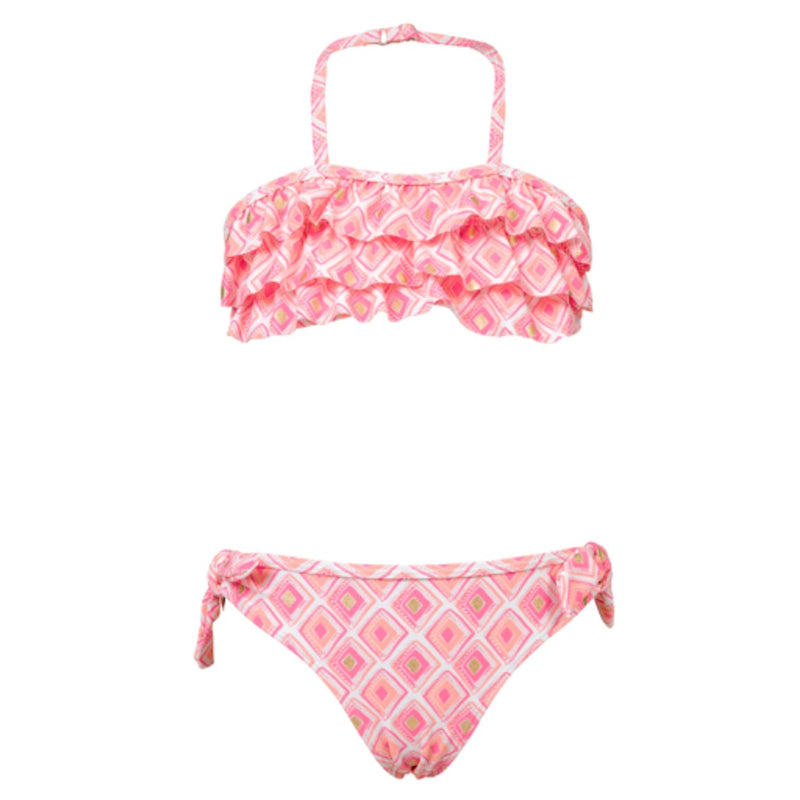 Snapper Rock - Girls Diamond Ruffle Bandeau Bikini