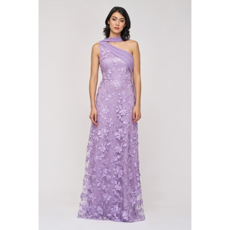 JS Collections - Womens Nola Chiffon Drape Gown