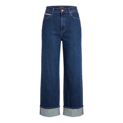 Liverpool Los Angeles - Womens Selvedge Morgan Hi Rise Cuffed Wide Leg 30"in