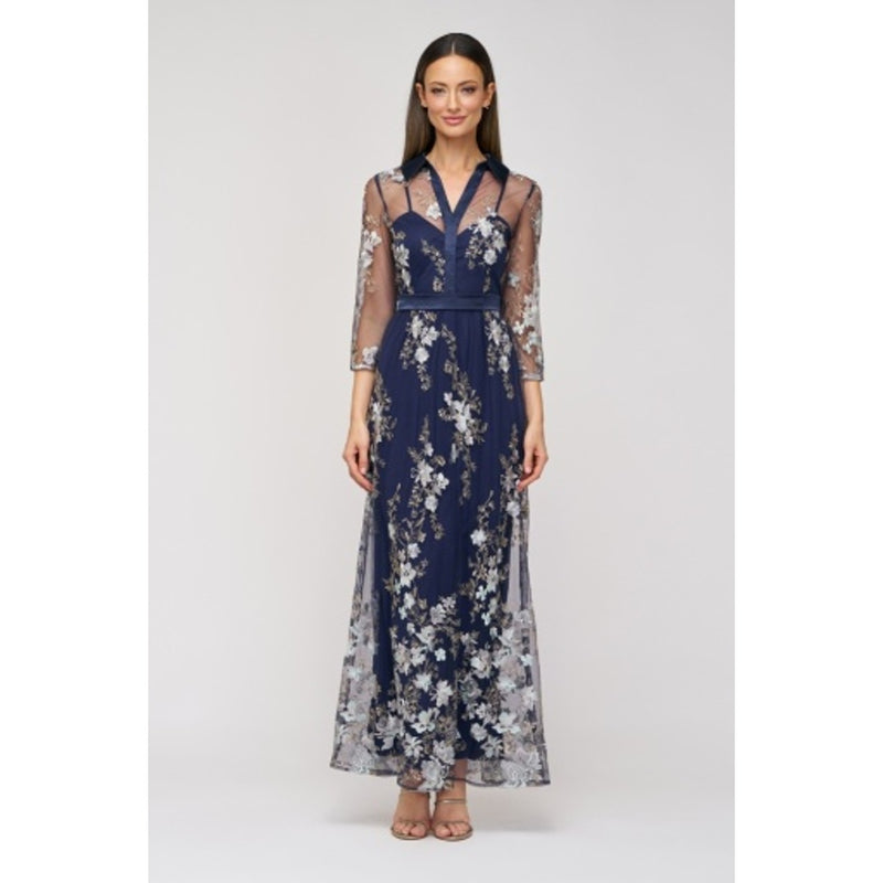 JS Collections - Womens Azalea Embroidered Shirt Dress