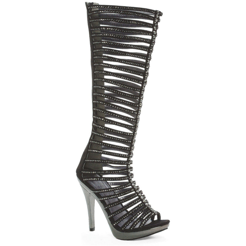 Ellie Shoes - 5" Heel Mid Calf Straps W/Rhinestone