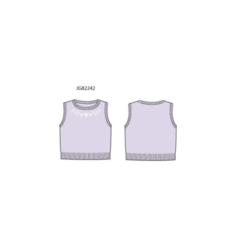Janie and Jack - Girls S X Prpl Emb Sl Swtr Top Spbk