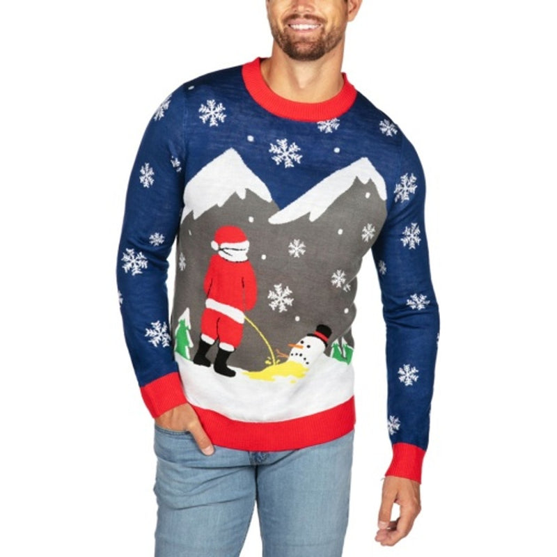 Tipsy Elves - Mens Melting Snowman Ugly Christmas Sweater