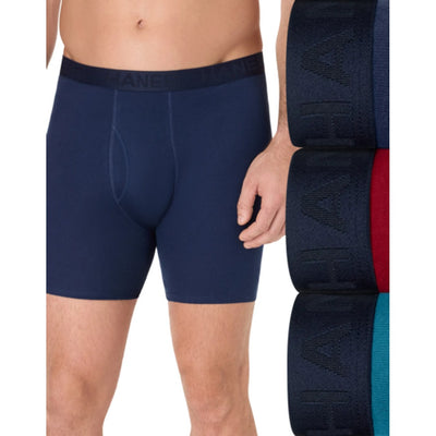 Hanes - Mens Ultimate® Big Man Comfortsoft® Underwear Boxer Briefs Pack – 3-Pack – Cool Comfort® Cotton (Big & Tall)