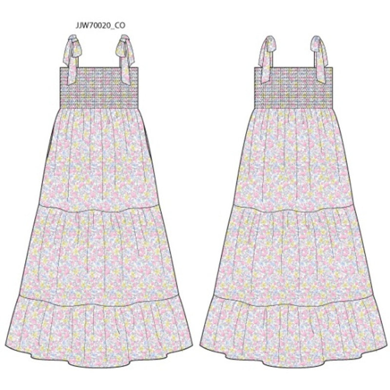 Janie and Jack - Girls with X Multi Ditsy Smck Adult Dress E1
