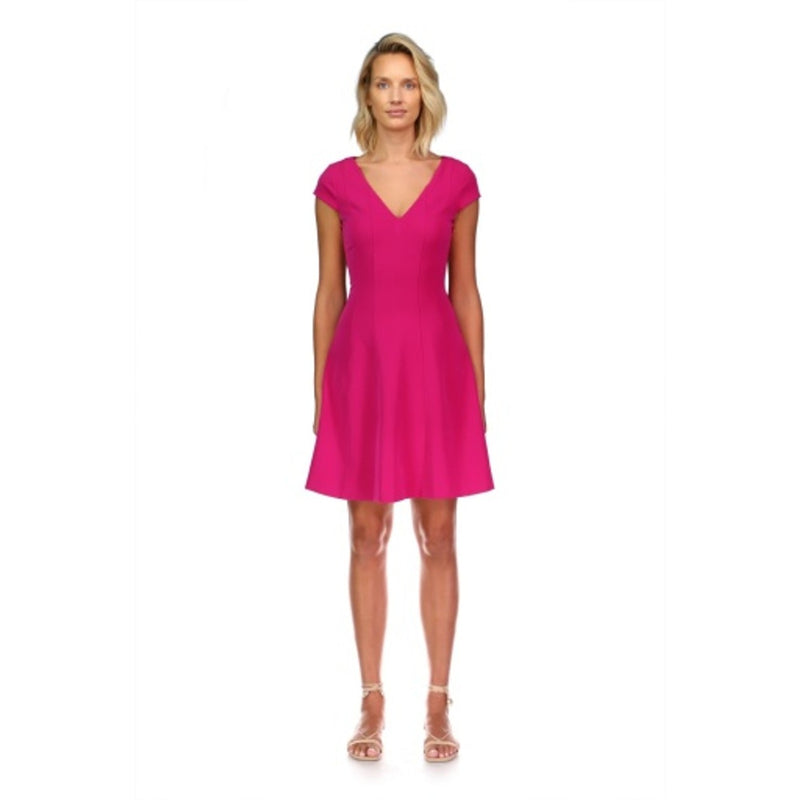 JS Collections - Womens Stretch Crepe a Line Dress