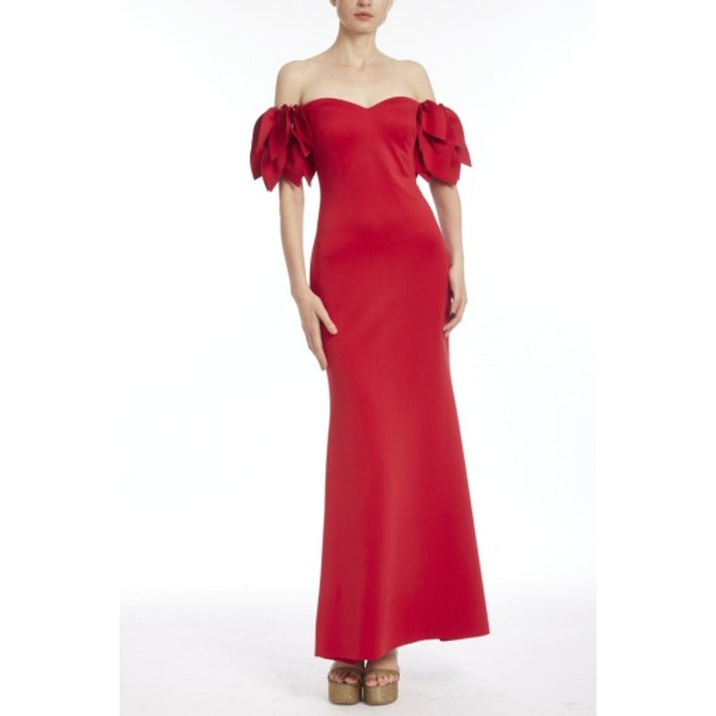 Badgley Mischka - Womens Petal Off Shldr