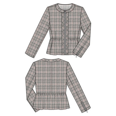 Liverpool Los Angeles - Womens Zip Front Peplum Jacket