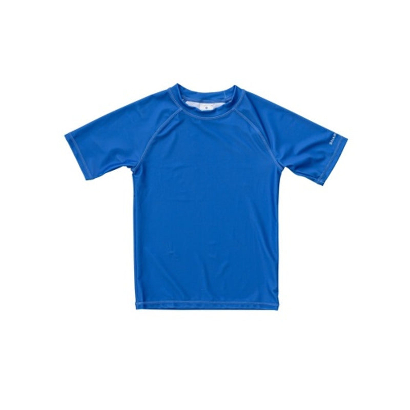 Snapper Rock - Boys Penguin Blue Short Sleeve Rash Top