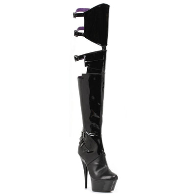 Ellie Shoes - 6" Pointed Stiletto Heel Thigh High Stretch Boots