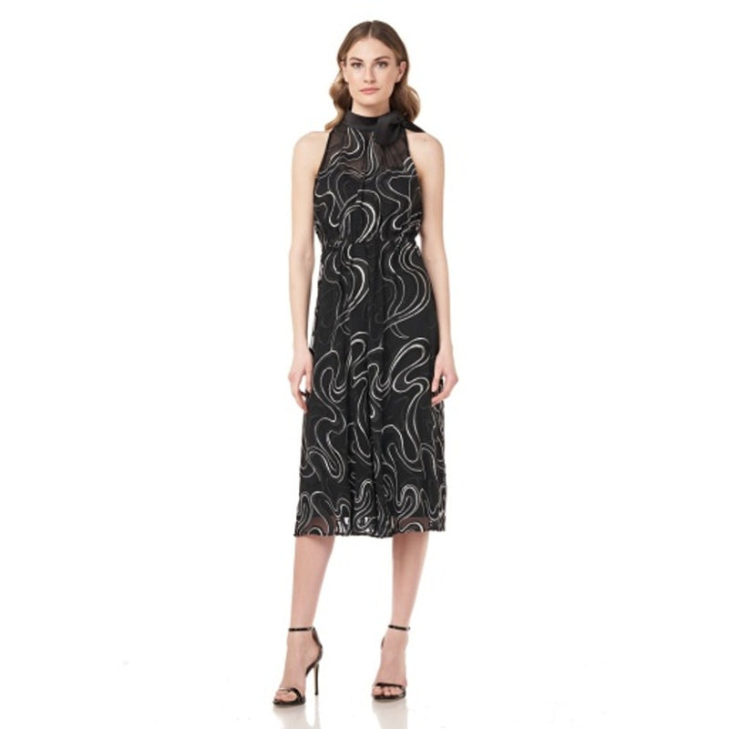 JS Collections - Womens Halter Midi with Oversized Bow