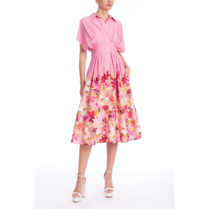 Badgley Mischka - Womens Eng Prnt Pleat Shirt