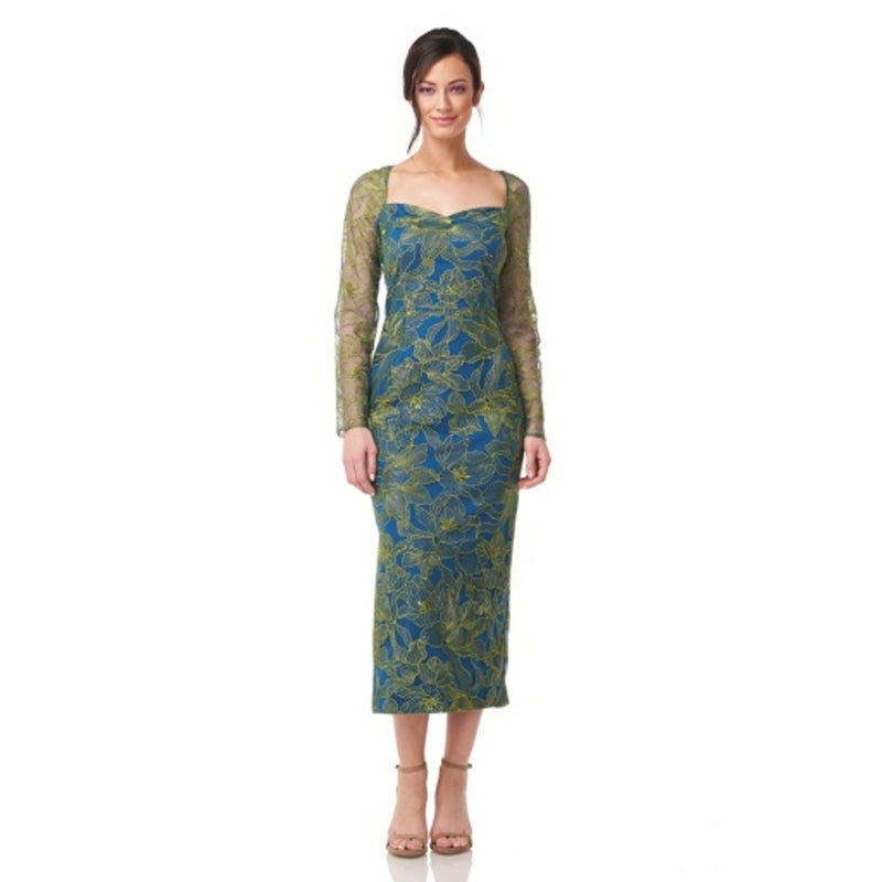JS Collections - Womens Izzy Column T-Length Dress