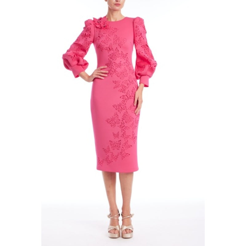 Badgley Mischka - Womens Long Sleeve Butterfly Scuba