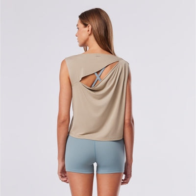 Thirty Three Threads - Unisex Draped Back Tank Shitake
