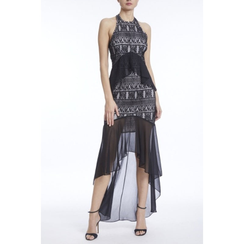 Badgley Mischka - Womens Hi-Lo Hltr Gown