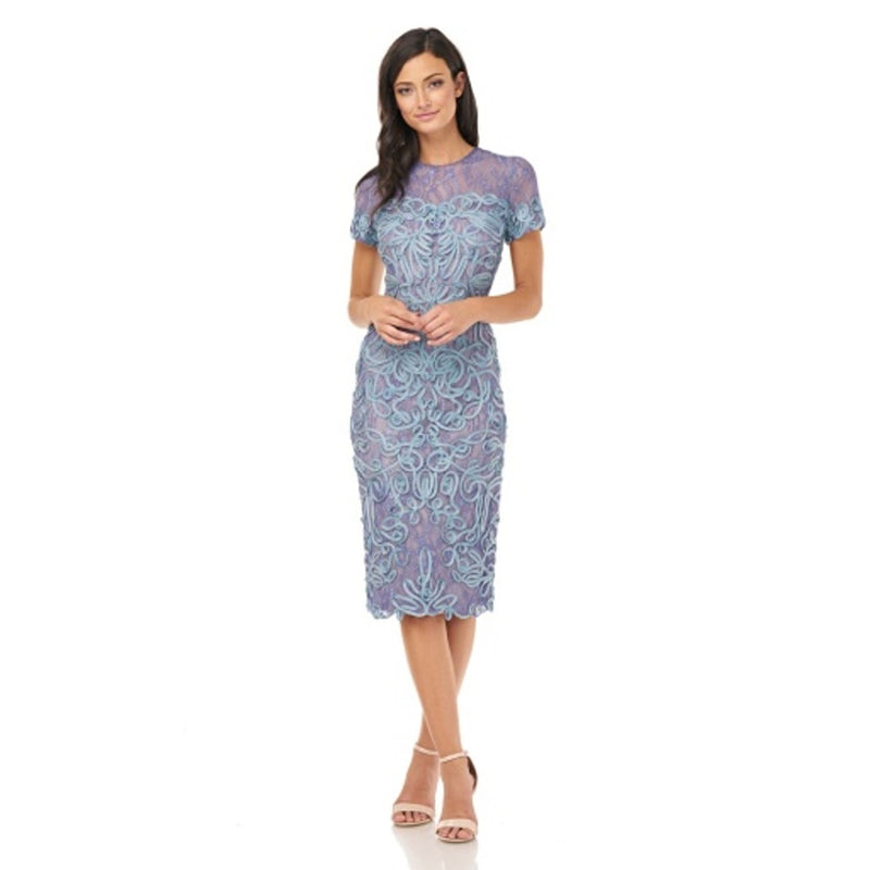 JS Collections - Womens Soutache Embroidered Ss Drs