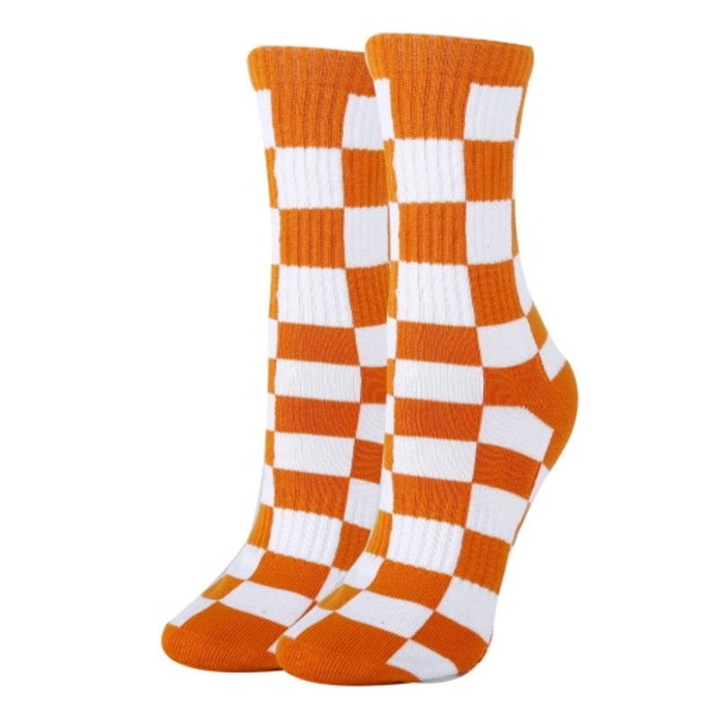 Oooh Yeah - Womens Checker Org Women's Athletic Crew Socks