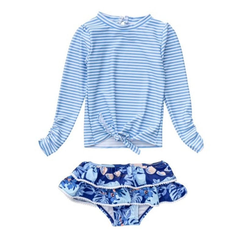 Snapper Rock - Kids Mango Tango Sustainable Long Sleeve Ruffle Set