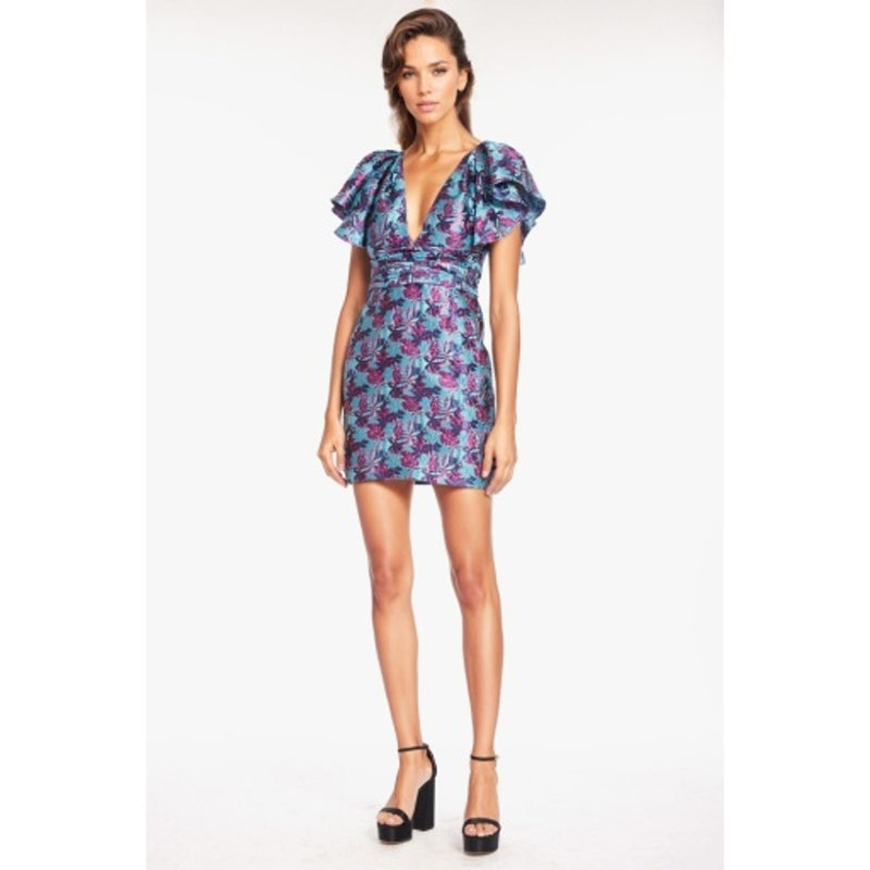 Badgley Mischka - Womens Rffl Slv Mini
