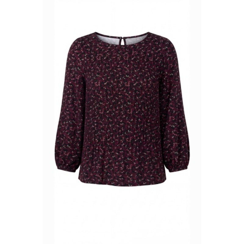 Liverpool Los Angeles - Womens 3/4 Slv Smocked Knit Top