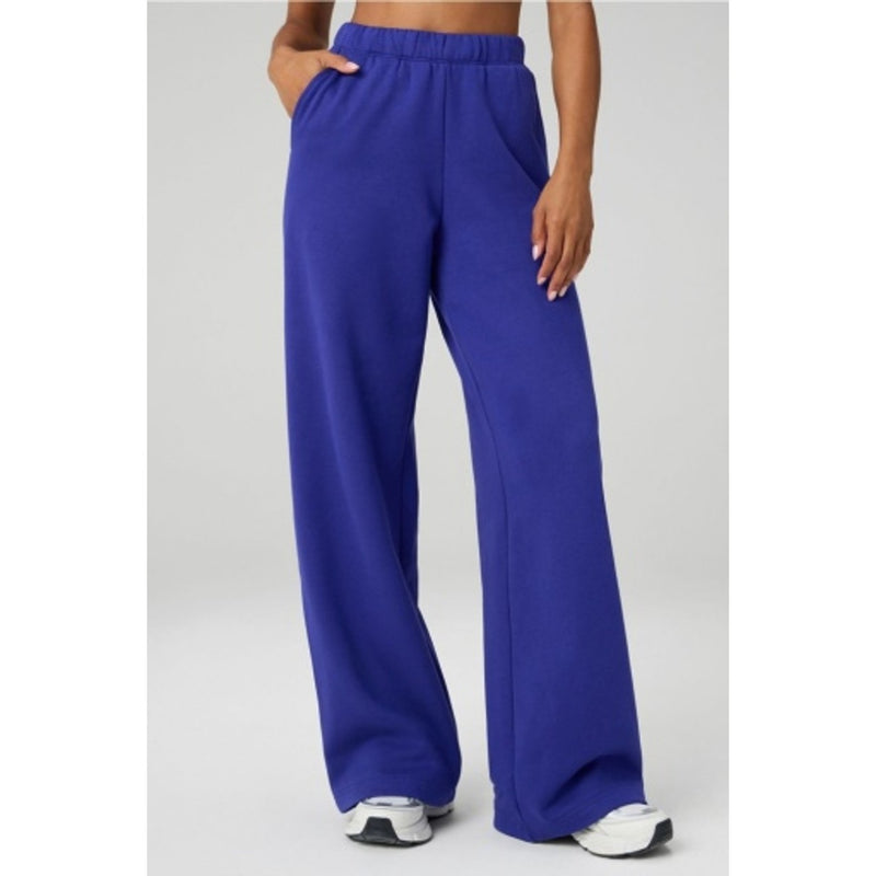 Fabletics - Womens Cozy Fleece Wide Leg Sweatpant - Nightfall