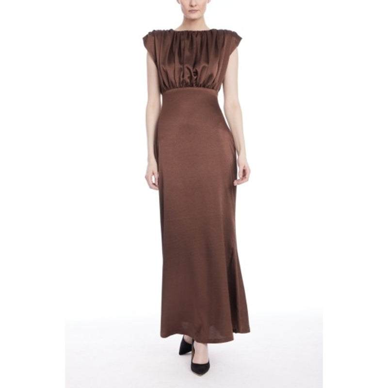 Badgley Mischka - Womens Gathered Bust Gown