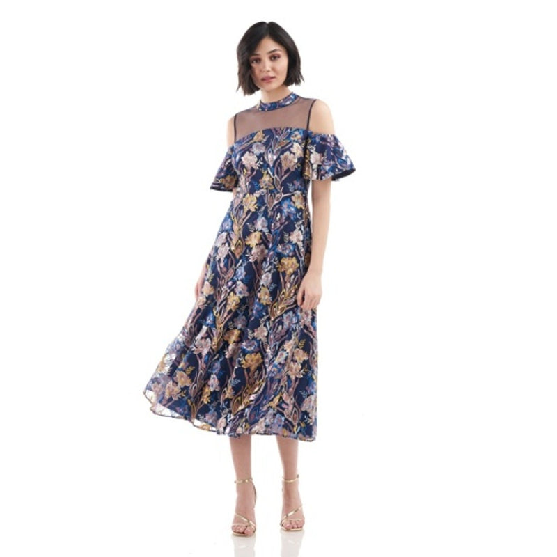 JS Collections - Womens Bailey a-Line T-Length Dress