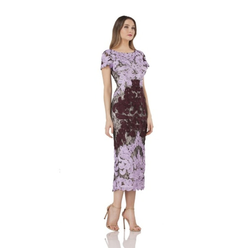 JS Collections - Womens Two-Tone Soutache Midi - Orchid Chianti