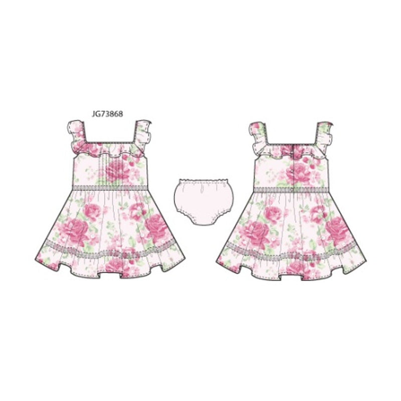 Janie and Jack - Girls with Pnk Rose Dress Pink