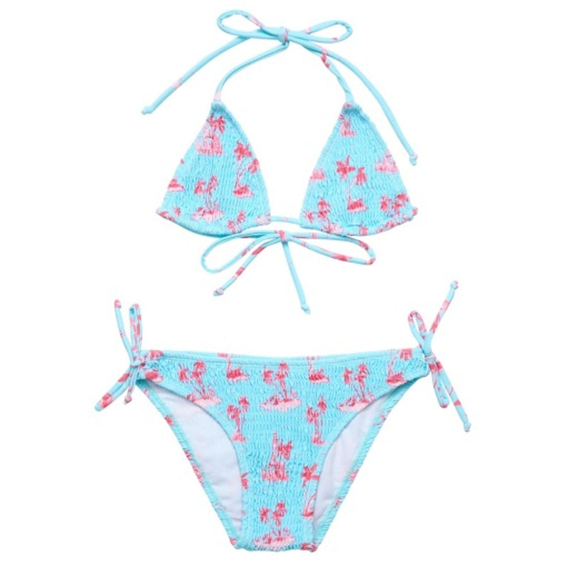 Snapper Rock - Girls Lighthouse Island Sustainable Shirred Triangle Bikini