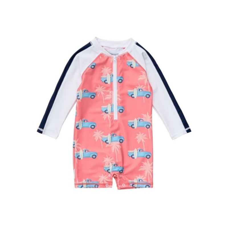 Snapper Rock - Kids Sunset Cruising Long Sleeve Sunsuit