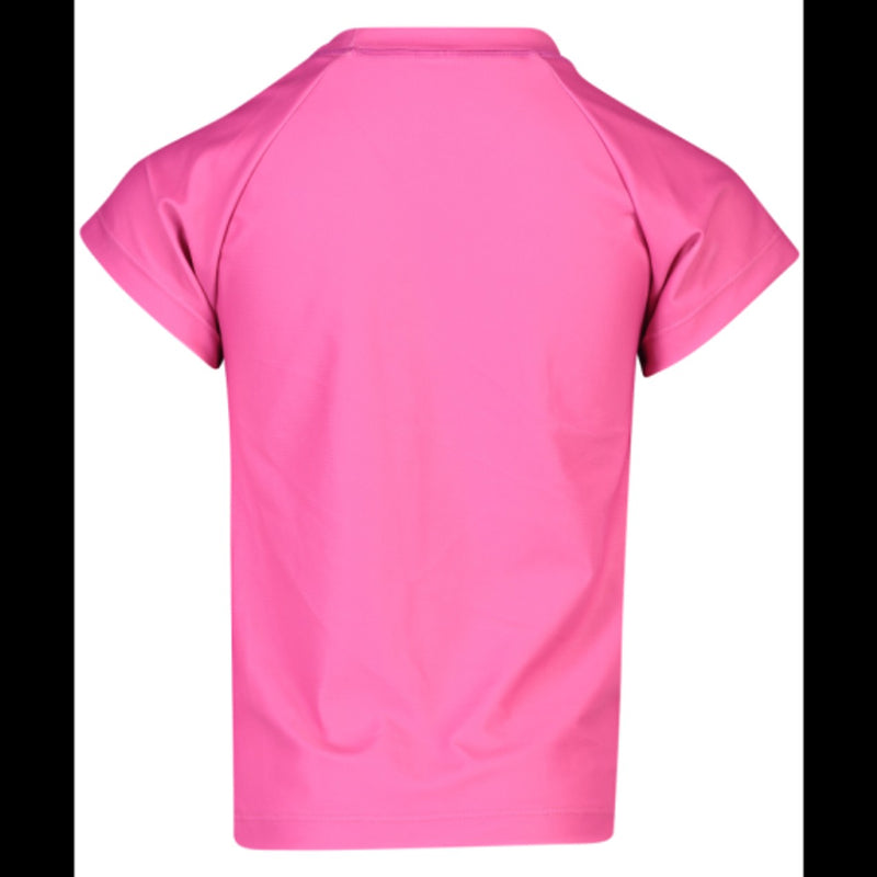 Snapper Rock - Girls Neon Pink Short Sleeve Rash Top