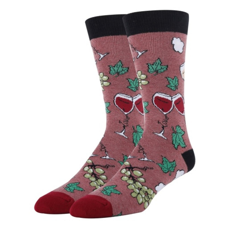 Oooh Yeah - Mens Cloud Wine-Mens Crew Socks