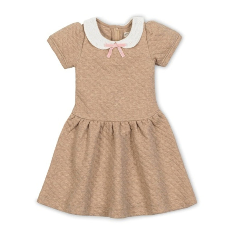 Hope & Henry - Girls Quilted Dress with Eyelet Collar