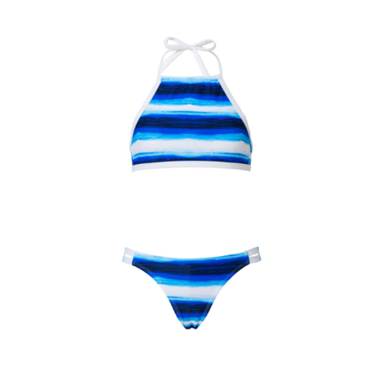 Snapper Rock - Girls Ombre Stripe Halter Bikini