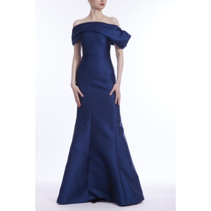 Badgley Mischka - Womens Assym Draped Nk