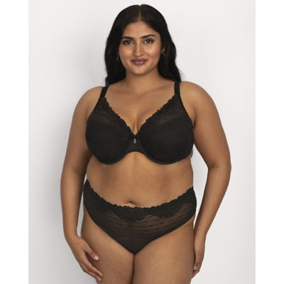 Ariela - Womens Sheer Whisper High Cut Thong Panty