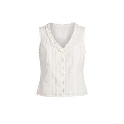 Liverpool Los Angeles - Womens Slvless Pintucked Woven Top with Ruffles