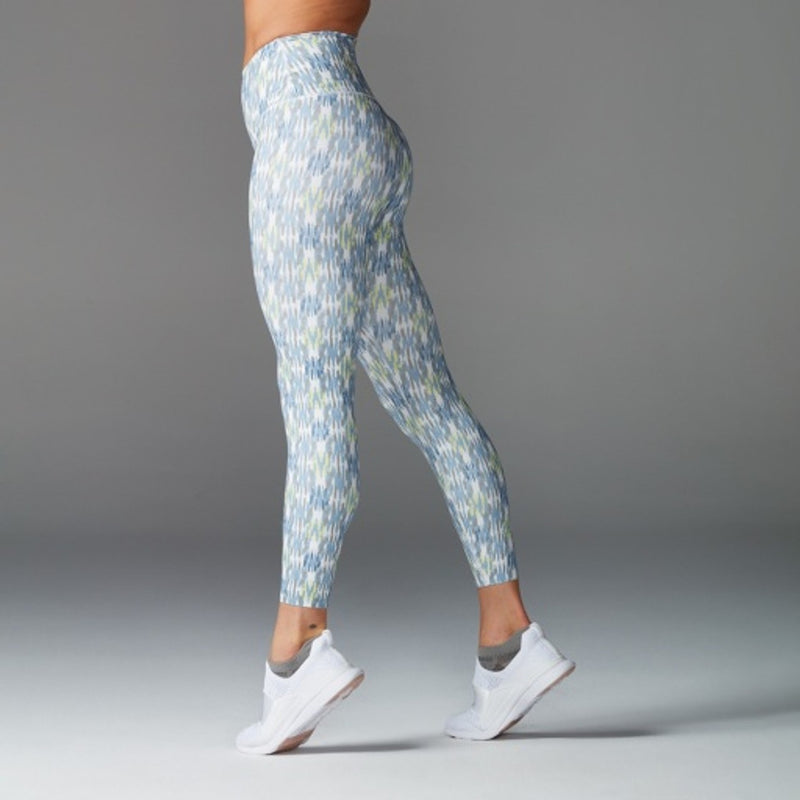 Thirty Three Threads - Unisex High Waisted 7/8 Tight Sky Ikat - Sky Ikat