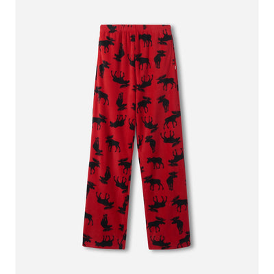 Little Blue House - Unisex Moose on Red Adult Polar Pants