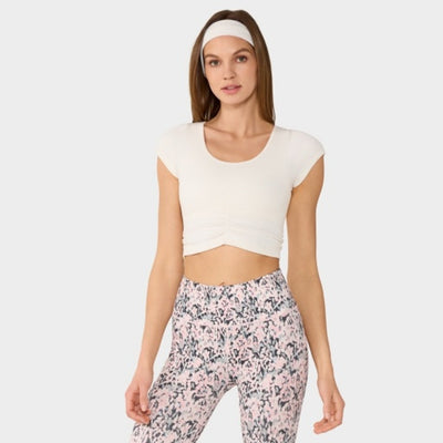 Thirty Three Threads - Unisex Seamless Ruched Rib Tee Coconut