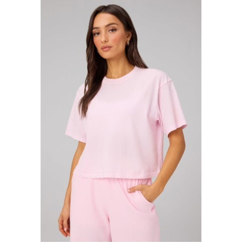 Fabletics - Womens 100% Cotton Boxy Tee - Soft Pink